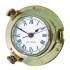 Small Porthole Clock (Solid Brass)