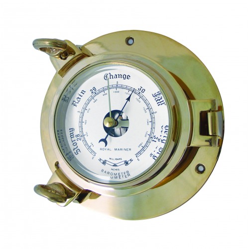 Small Porthole Barometer (Solid Brass)