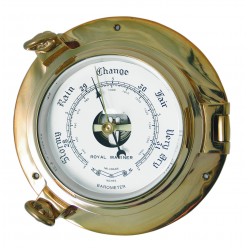 Medium Porthole Barometer (Solid Brass)