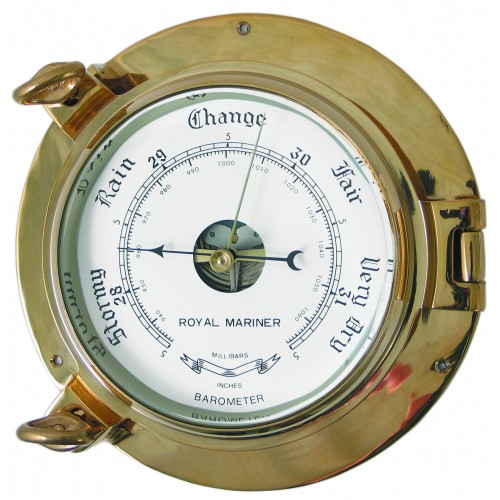 Large Porthole Barometer (Solid Brass)