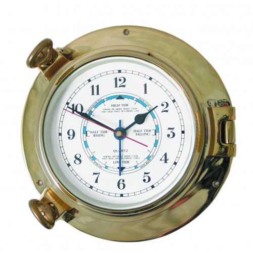 Large Porthole Tide Clock (Solid Brass) Large Porthole Tide Clock (Solid Brass)
